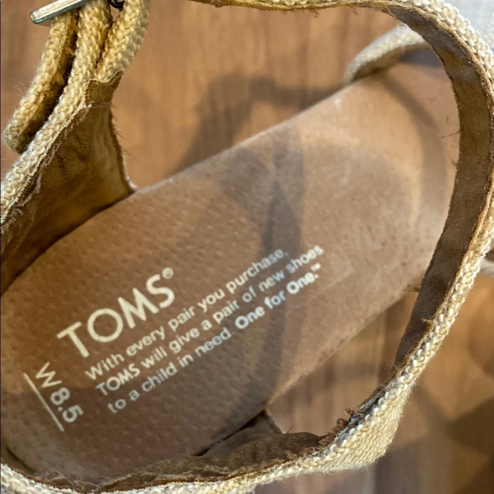 EUC Toms Cork Wedge Strappy Sandals - Picture 4 of 13